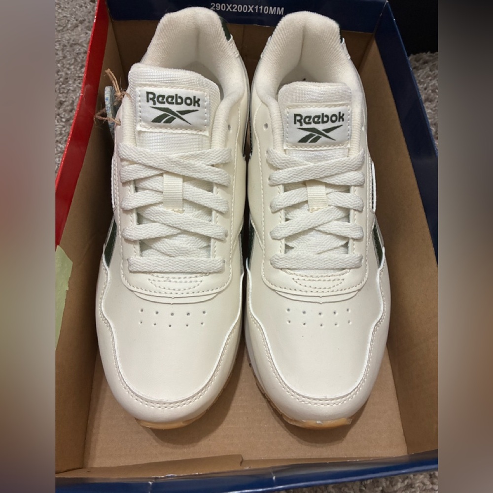 Reebok Harman Run Double Shoes Womens Classic White and Green Sneakers 7.5 - Picture 10 of 12